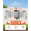 VEVOR Retractable Garden Hose Reel, 1/2 Inch x 65 ft Wall Mounted, Heavy Duty Garden Hose Reel with 9 Patterns Nozzle, Any Length Lock, Upgraded Slow Return System and 180°Swivel Bracket(100ft)