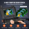 VEVOR Sewer Camera, 165 ft/50m, Self-Leveling Drain Camera with 512Hz Transmitter, Distance Counter, 9″ Screen 1080P HD Snake Plumbing Cameras with Lights-12 LED & 32GB Card for Duct Pipe