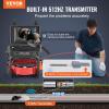 VEVOR Sewer Camera, 165 ft/50m, Self-Leveling Drain Camera with 512Hz Transmitter, Distance Counter, 9″ Screen 1080P HD Snake Plumbing Cameras with Lights-12 LED & 32GB Card for Duct Pipe