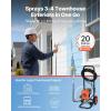 VEVOR Stand Airless Paint Sprayer, 900W, 3300PSI High Pressure Airless Sprayer, Cleaning Brush, Hose, Extension Rod, Nozzles, Electric Spray Paint Machine for Interior or Exterior of House, Fence(900W Wheeled-Airless Paint Sprayer)