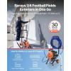 VEVOR Stand Airless Paint Sprayer, 900W, 3300PSI High Pressure Airless Sprayer, Cleaning Brush, Hose, Extension Rod, Nozzles, Electric Spray Paint Machine for Interior or Exterior of House, Fence(1500W Wheeled-Airless Paint Sprayer)