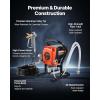 VEVOR Stand Airless Paint Sprayer, 900W, 3300PSI High Pressure Airless Sprayer, Cleaning Brush, Hose, Extension Rod, Nozzles, Electric Spray Paint Machine for Interior or Exterior of House, Fence(900W Stand Airless Paint Sprayer)