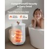 VEVOR Towel Warmer Bucket, 20L Large Towel Warmer for Bathroom, Auto Shut Off Towel Heater Fits up to Two 40″x70″ Oversized Towels, Bathrobes, Blankets, 4-Level Timer Towel Warmer Ideal for Spa, Gray(White)
