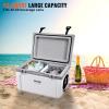 VEVOR Ultra-Light Hard Cooler, Ice Retention Cooler with Heavy Duty Handle, Ice Chest Lunch Box for Camping, Travel, Outdoor, Keeps Cool for up to 6 Days, 30% Lighter Than Rotomolded Coolers(52 QT without wheels)