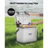 VEVOR Ultra-Light Hard Cooler, Ice Retention Cooler with Heavy Duty Handle, Ice Chest Lunch Box for Camping, Travel, Outdoor, Keeps Cool for up to 6 Days, 30% Lighter Than Rotomolded Coolers(38 QT without wheels)