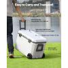VEVOR Ultra-Light Hard Cooler, Ice Retention Cooler with Heavy Duty Handle, Ice Chest Lunch Box for Camping, Travel, Outdoor, Keeps Cool for up to 6 Days, 30% Lighter Than Rotomolded Coolers(45 QT with wheels)