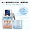 VEVOR Water Distiller, 1.1 Gal Distilled Water Machine, 750W Pure Water Distilling w/BPA Free Plastic Container, Water Distillation Kit w/Button, Countertop Distilled Water Maker for Home, White(White)