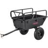 VEVOR 22 Cu.Ft 1600Lbs Steel ATV UTV Trailer Tow Behind Dump Cart, Heavy Duty Pull Behind Utility Dump Trailer for Lawn Mower Trailer Tractor Garden Yard with Removable Rear Panel(500Lbs&10cu.ft)