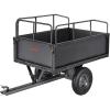 VEVOR 22 Cu.Ft 1600Lbs Steel ATV UTV Trailer Tow Behind Dump Cart, Heavy Duty Pull Behind Utility Dump Trailer for Lawn Mower Trailer Tractor Garden Yard with Removable Rear Panel(600Lbs&17cu.ft)