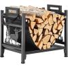 VEVOR 8.5FT Outdoor Firewood Rack with Cover, 102×14.2×46.1 in, Heavy Duty Firewood Holder & 600D Oxford Waterproof Cover for Fireplace, Patio, Indoor/Outdoor Log Storage Rack for 1/2 Cord of Firewood(1.5 FT)