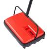 VEVOR Carpet Sweeper, 7.87 in Sweeping Paths, Floor Sweeper Manual Non Electric, 300 ml Dustbin Capacity with Comb for Home Office Rugs Hardwood Surfaces Wood Floors Laminate, Cleans Dust Pet Hair(Red)