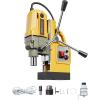 VEVOR Magnetic Drill, 1450W Motor 1.6 in Boring Diameter, 2810 lbf Portable Electric Mag Drill Press, with 2 Coring Bits, Variable Speed, Drilling Machine for Metal Surface, Home Improvement Industry(W/ 1.6” – Yellow)