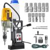 VEVOR Magnetic Drill, 1450W Motor 1.6 in Boring Diameter, 2810 lbf Portable Electric Mag Drill Press, with 2 Coring Bits, Variable Speed, Drilling Machine for Metal Surface, Home Improvement Industry(w/ 1.6″ 11pcs)