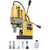 VEVOR Magnetic Drill, 1450W Motor 1.6 in Boring Diameter, 2810 lbf Portable Electric Mag Drill Press, with 2 Coring Bits, Variable Speed, Drilling Machine for Metal Surface, Home Improvement Industry(W/ 1.6” 2pcs – Yellow)