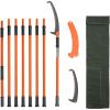VEVOR Manual Pole Saw, 7.3-27 ft Extendable Tree Pruner, Sharp Steel Blade and Scissors High Branches Trimming, Branch Trimmer with Lightweight 8 Fiberglass Handles, for Pruning Palms and Shrubs(Pole Saw – Pro)