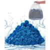 VEVOR Pool Filter Balls for Sand Filter, 4 lbs, Filter Balls Replace Pool Filter Sand, Reusable Blue Polyester Fiber Filter Media with Wash Bag, for Swimming Pool Aquarium Tank Above Ground Pool(Blue)