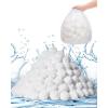 VEVOR Pool Filter Balls for Sand Filter, 4 lbs, Filter Balls Replace Pool Filter Sand, Reusable Blue Polyester Fiber Filter Media with Wash Bag, for Swimming Pool Aquarium Tank Above Ground Pool(White)