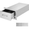 VEVOR Pull-Out Trash Drawer 13.4″W x 25.7″H x 19.6″D Lower Sliding Rails Steel Roll-Out Trash Bin Pull-Out Tray Outdoor Handled Kitchen Trash Drawer for BBQ Island Grill Station Trash Can NOT Included(Access Drawer)