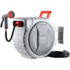 VEVOR Retractable Garden Hose Reel, 1/2 Inch x 65 ft Wall Mounted, Heavy Duty Garden Hose Reel with 9 Patterns Nozzle, Any Length Lock, Upgraded Slow Return System and 180°Swivel Bracket(1/2″ 100ft)