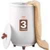 VEVOR Towel Warmer Bucket, 20L Large Towel Warmer for Bathroom, Auto Shut Off Towel Heater Fits up to Two 40″x70″ Oversized Towels, Bathrobes, Blankets, 4-Level Timer Towel Warmer Ideal for Spa, Gray(White)