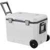VEVOR Ultra-Light Hard Cooler, Ice Retention Cooler with Heavy Duty Handle, Ice Chest Lunch Box for Camping, Travel, Outdoor, Keeps Cool for up to 6 Days, 30% Lighter Than Rotomolded Coolers(45 QT with wheels)