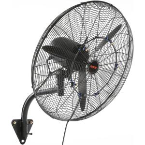VEVOR 18 Inch Wall Mount Fan, 3-speed IP44 Waterproof Fan, Max. 4150 CFM Wall Mounted for Outdoor, Commercial, Residential, Greenhouse, Workshop, Patio, Black, ETL Listed(24 Inch)