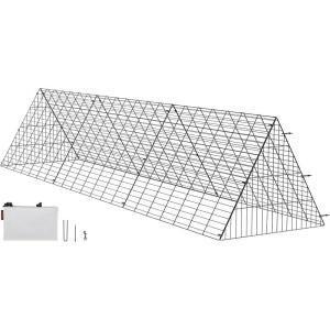VEVOR Chicken Tunnels for Yard, Metal Poultry Playpen for Outside with Waterproof Cover, 118.1 x 28 x 24.2 inch (LxWxH), Easy to Setup, Also Widely Used for Ducks, Rabbits, Geese Coop(Single Panel + Tarp)