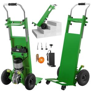 VEVOR Electric Stair Climbing Dolly, 880lbs Electric Stair Climbing Hand Trucks with 157.5in Rope & Extendable Handle, Heavy Duty Stair Climber for Warehouse Logistics, Moving Furniture(Blue)(Green)