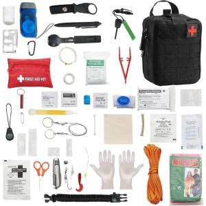 VEVOR Professional 500-Piece First Aid Kit | All-Hazard Emergency Medical Supplies for Outdoor, Home & Car | Durable 600D Nylon Bag(250 Pieces)