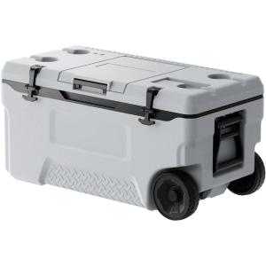VEVOR Ultra-Light Hard Cooler, Ice Retention Cooler with Heavy Duty Handle, Ice Chest Lunch Box for Camping, Travel, Outdoor, Keeps Cool for up to 6 Days, 30% Lighter Than Rotomolded Coolers(74 QT with wheels)