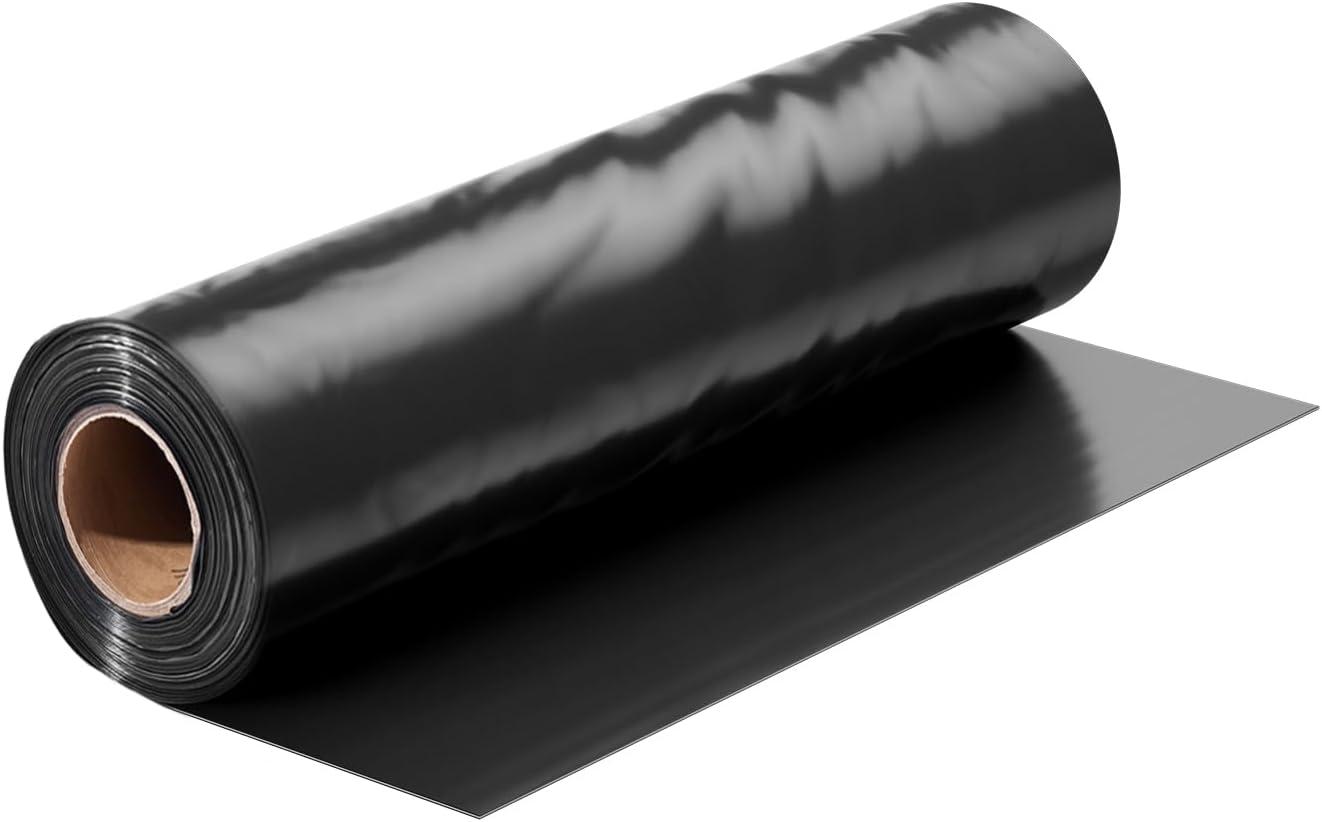 image:imageVEVOR 10 Mil Plastic Sheeting Heavy Duty 10 x 100 Thick Plastic Sheeting Roll Plastic Drop Cloth Painters Tarp Polyethylene Covering for Crawl Space Vapor Barrier MultiPurpose BlackBlackWhite