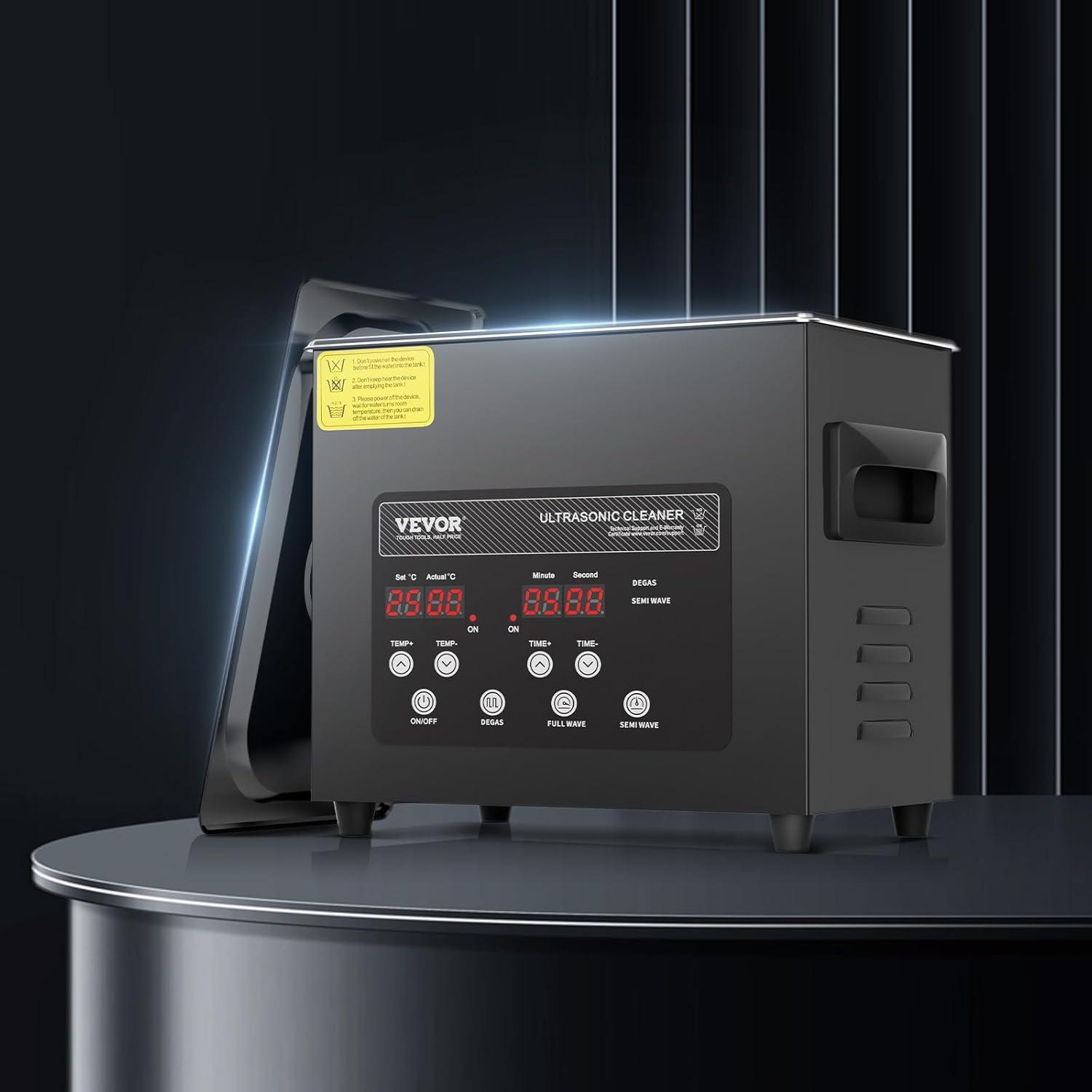 image:imageVEVOR 10L Ultra Sonic Cleaner 240W Digital Ultrasonic Cleaning Machine with Gentle Mode amp Upgraded Degassing 40kHz Industrial Ultrasound Cleaner with Heater amp Timer for Retainer Jewelry Tools3L