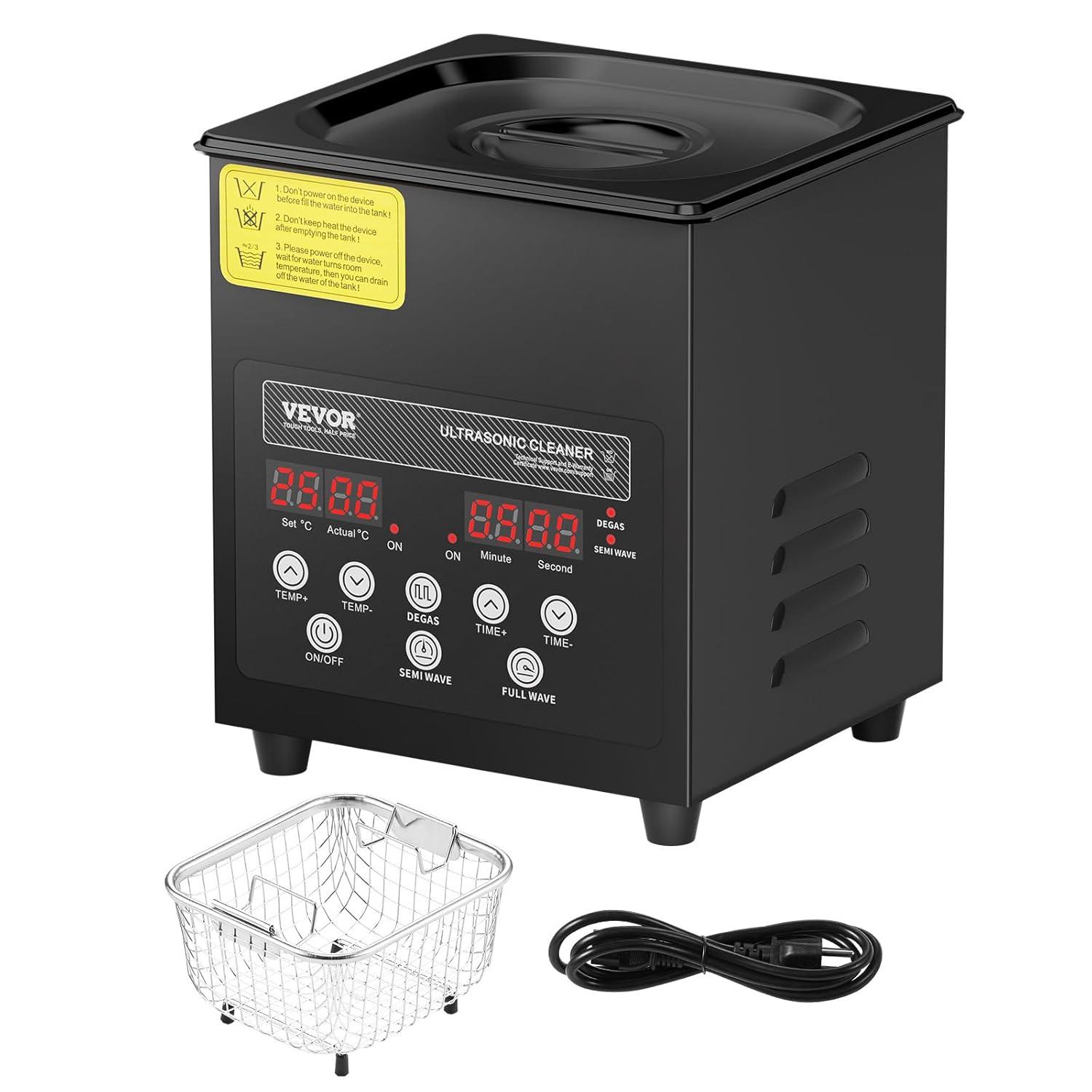 image:imageVEVOR 10L Ultra Sonic Cleaner 240W Digital Ultrasonic Cleaning Machine with Gentle Mode amp Upgraded Degassing 40kHz Industrial Ultrasound Cleaner with Heater amp Timer for Retainer Jewelry Tools2L