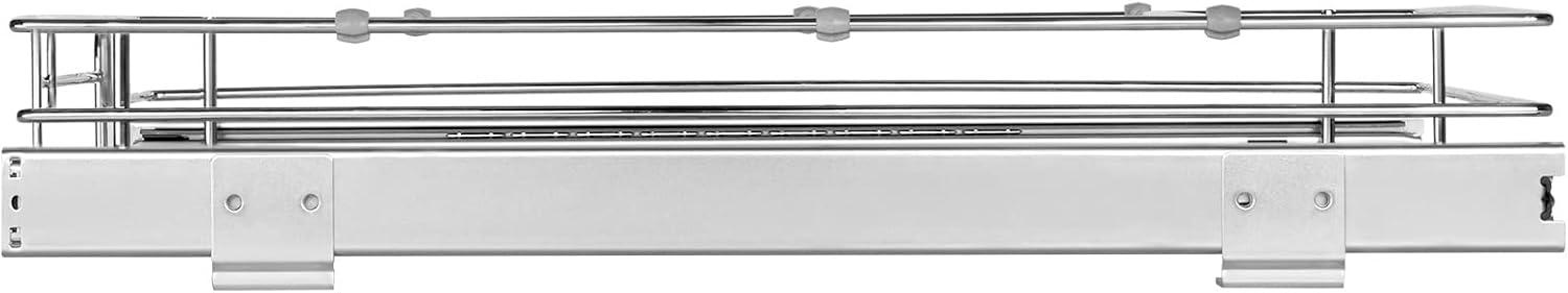 image:imageVEVOR 155 Wx21 Dx35 H Pull Out Cabinet Organizer Heavy Duty Slide Out Pantry Shelves ChromePlated Steel Roll Out Drawers Storage for Home Under Sink 17 Wx22 Dx7 H Install Size for Cabinet125Wx165D