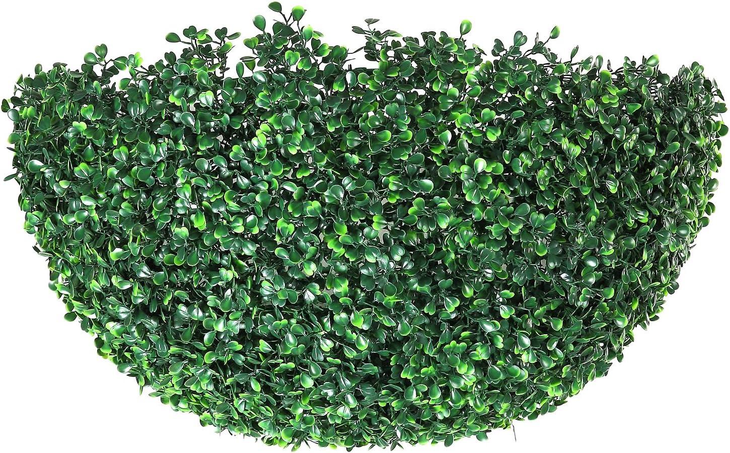 image:imageVEVOR 2 Pcs 20 Artificial Plant Topiary Ball Faux Boxwood Balls with 2 LED Light String AllYear Green Faux Plant Decorative Balls for Backyard BalconyGarden Wedding and Home Dcor20 Inchball