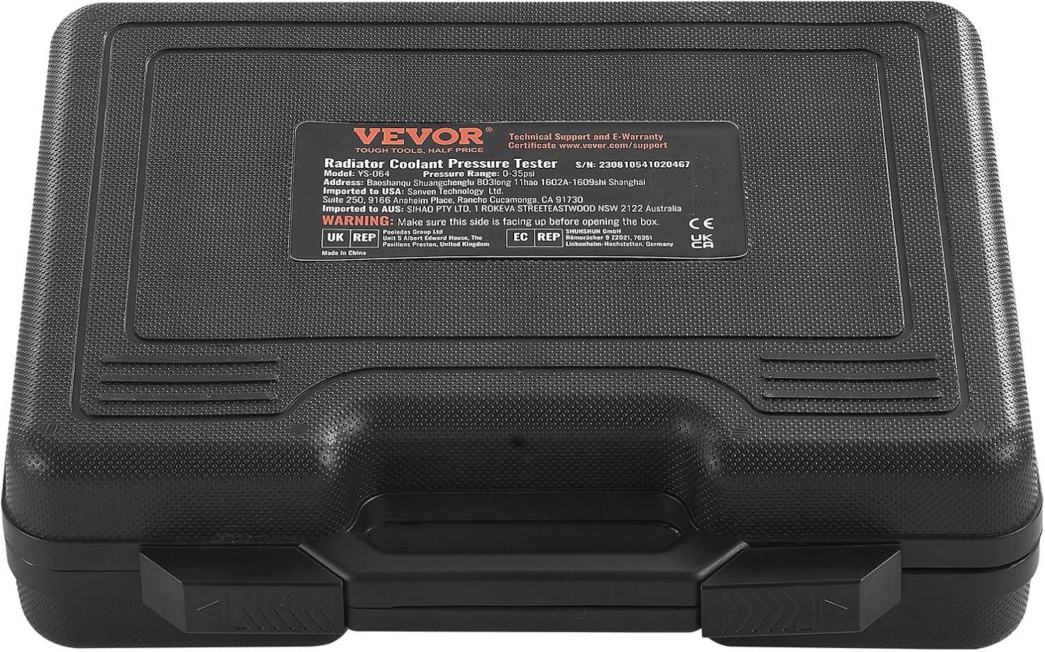 image:imageVEVOR 28 pcs Universal Radiator Pressure Tester Kit Coolant Pressure Tester Kit with Manual Pump and ColorCoded Test Caps Coolant Vacuum Refill kit for Cars Motorcycles Trucks Cooling System14pcs