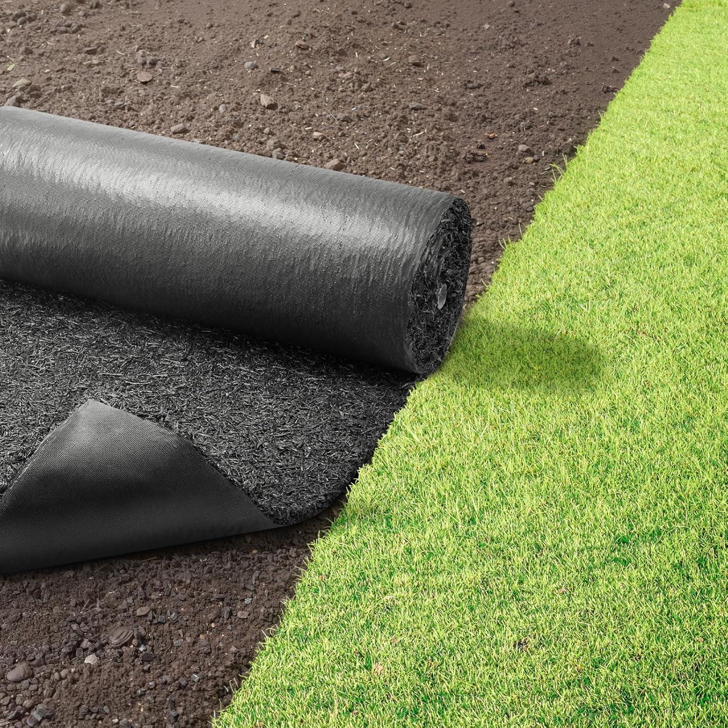 image:imageVEVOR 2Pack Recycled Rubber Mulch Mat 120 x 45 inPermanent Rubber Mulch for Landscaping Black Mulch Garden Edging Border for PlantsVegetables amp Flower Garden Barrier96 x 24 in