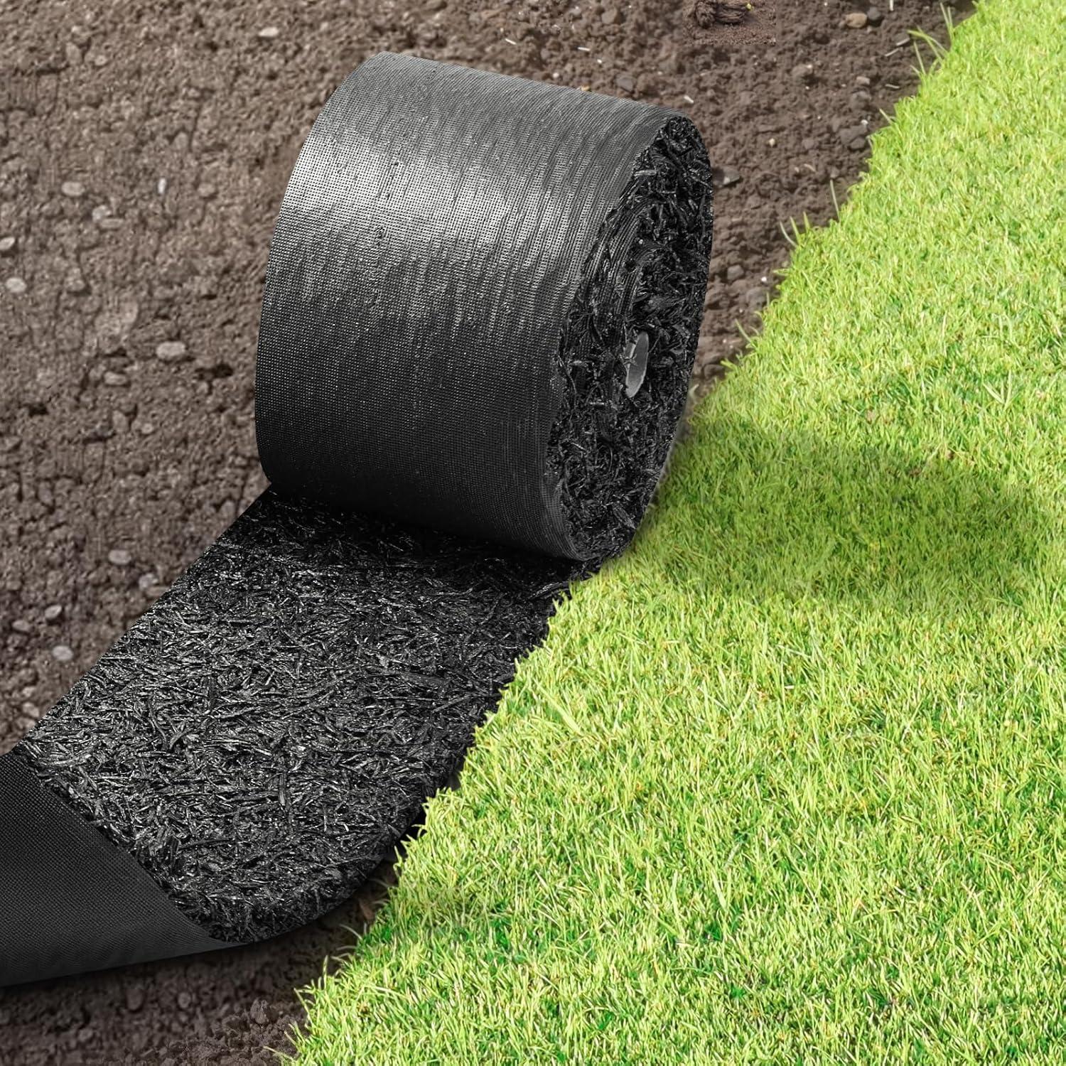 image:imageVEVOR 2Pack Recycled Rubber Mulch Mat 120 x 45 inPermanent Rubber Mulch for Landscaping Black Mulch Garden Edging Border for PlantsVegetables amp Flower Garden Barrier140 x 45 in