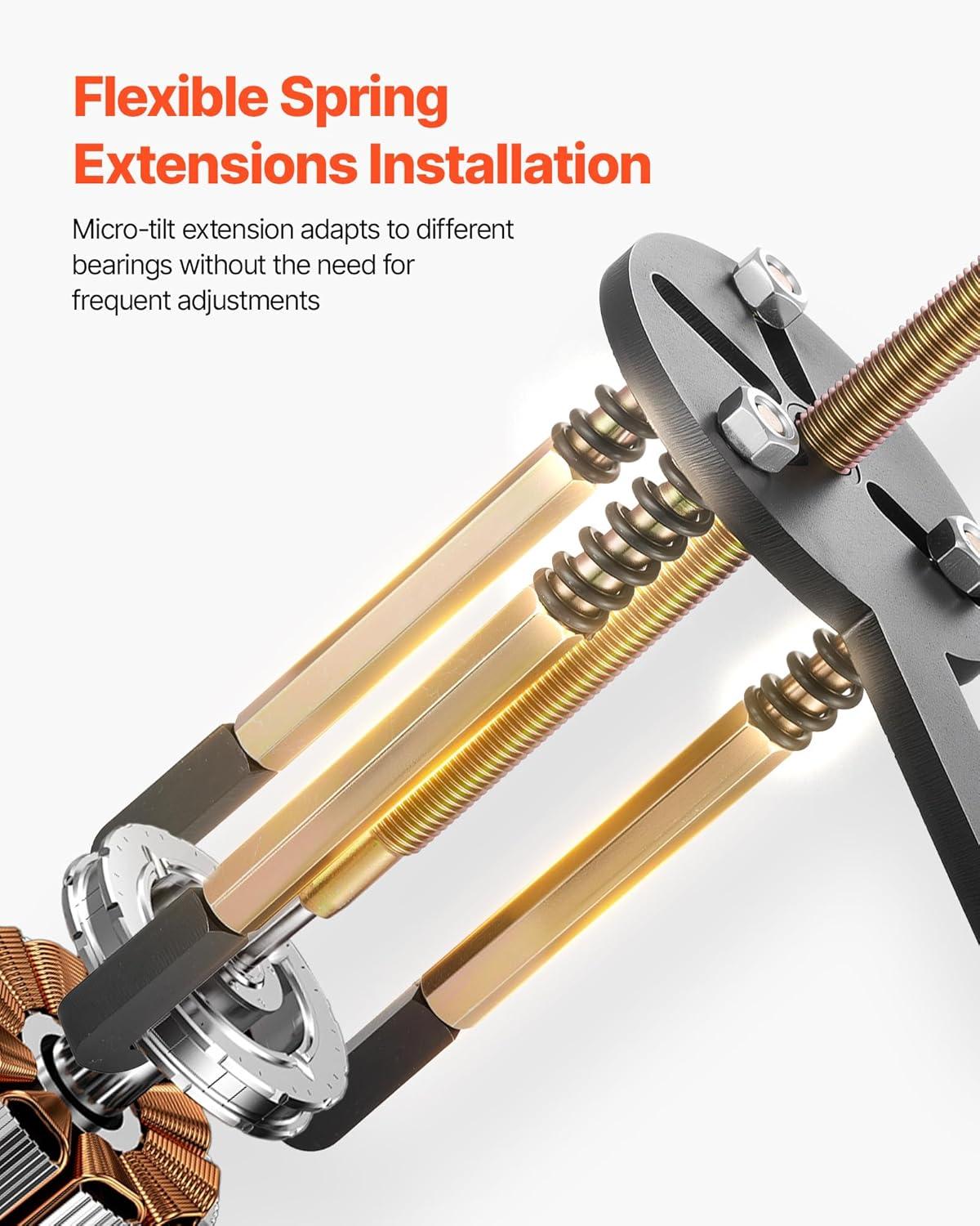 image:imageVEVOR 36in1 Bearing Puller Set 36 PCS 3Jaw Hook Puller for Internal External Bearings and Bearing Without Inner Shaft Multifunctional Bearing Removal Tool with Heavy Duty Portable Storage Case