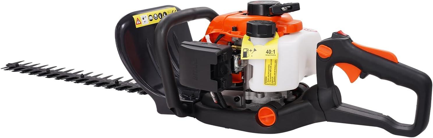 image:imageVEVOR 5in1 26cc 2 Cycle Gas Powered Dual Sided Hedge Trimmer Weed Eater String Trimmer Edger Pole Saw Chainsaw Pruner with EPA CE and EMC Certification26cc 2 Stroke Gas Hedge Trimmer