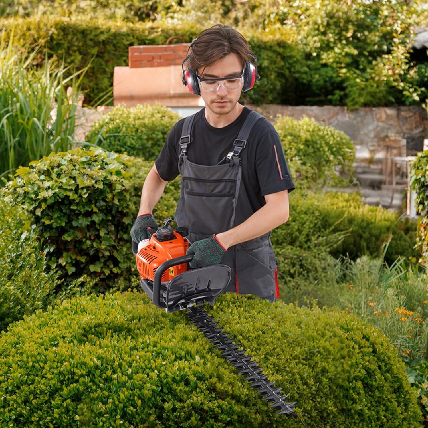 image:imageVEVOR 5in1 26cc 2 Cycle Gas Powered Dual Sided Hedge Trimmer Weed Eater String Trimmer Edger Pole Saw Chainsaw Pruner with EPA CE and EMC Certification26cc 2 Stroke Gas Hedge Trimmer