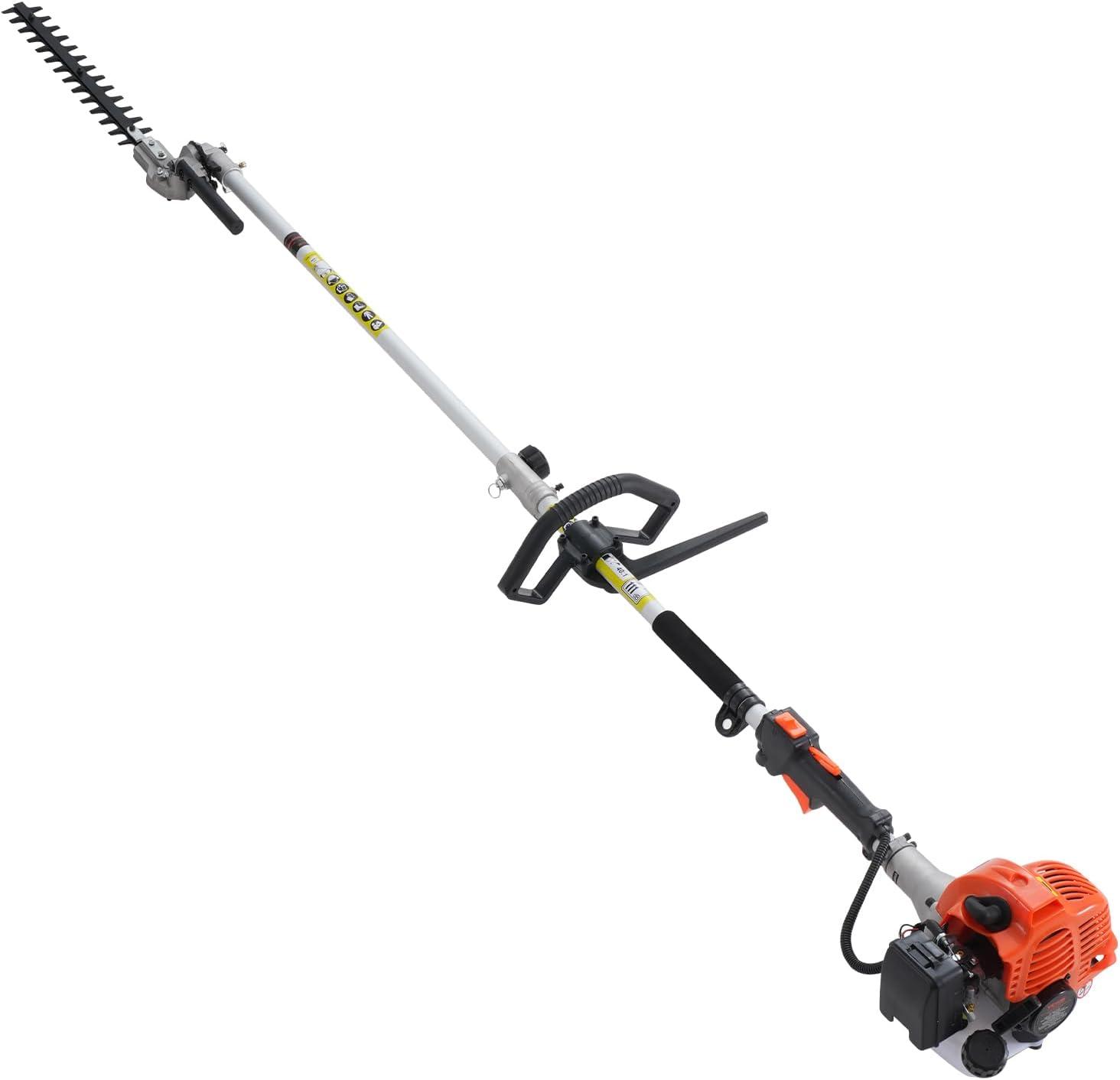 image:imageVEVOR 5in1 26cc 2 Cycle Gas Powered Dual Sided Hedge Trimmer Weed Eater String Trimmer Edger Pole Saw Chainsaw Pruner with EPA CE and EMC Certification52cc 6in1 Gas Hedge Trimmer