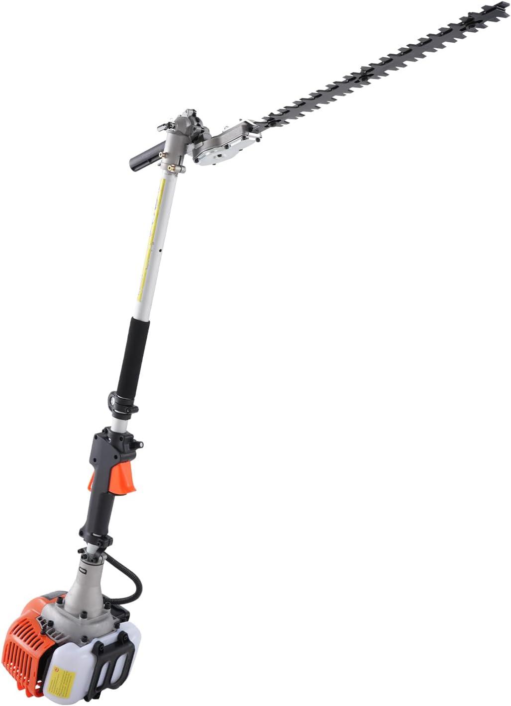 image:imageVEVOR 5in1 26cc 2 Cycle Gas Powered Dual Sided Hedge Trimmer Weed Eater String Trimmer Edger Pole Saw Chainsaw Pruner with EPA CE and EMC Certification52cc 6in1 Gas Hedge Trimmer