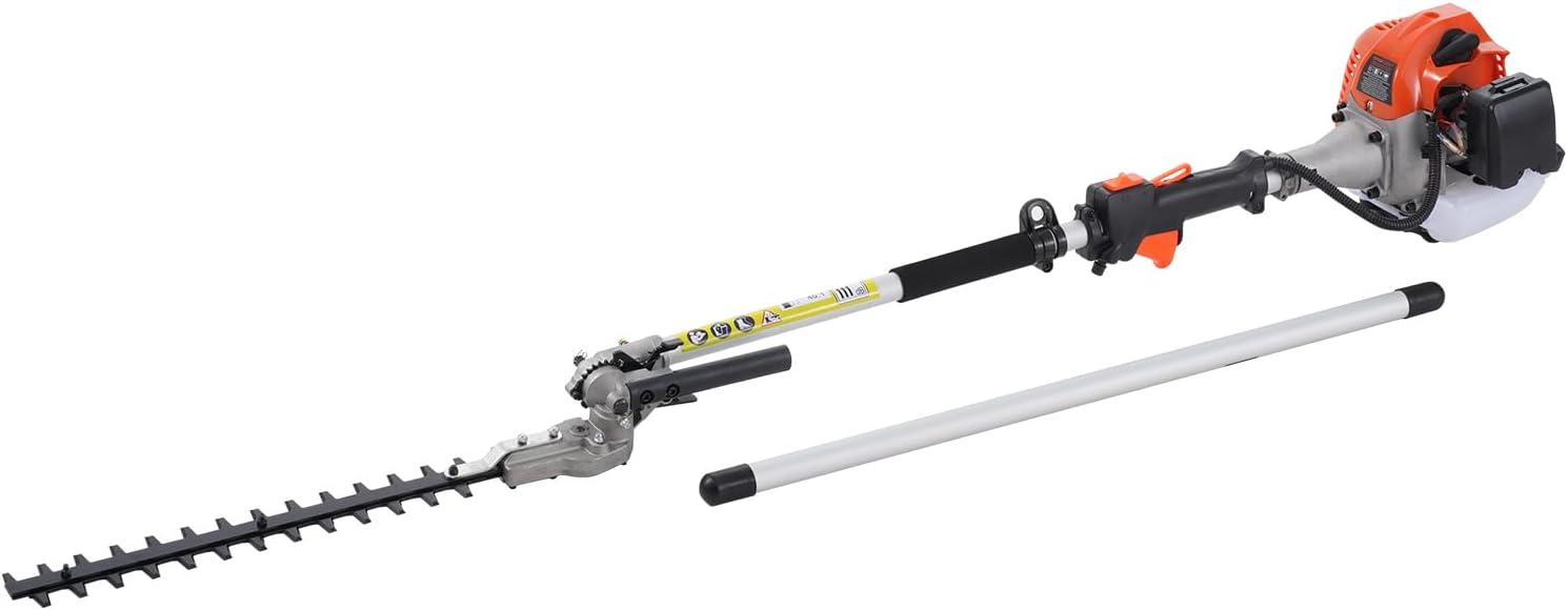 image:imageVEVOR 5in1 26cc 2 Cycle Gas Powered Dual Sided Hedge Trimmer Weed Eater String Trimmer Edger Pole Saw Chainsaw Pruner with EPA CE and EMC Certification33cc 6in1 Gas Hedge Trimmer Weed Eater String Trimmer Brush Cutter Edger Pole Saw Chainsaw Pruner