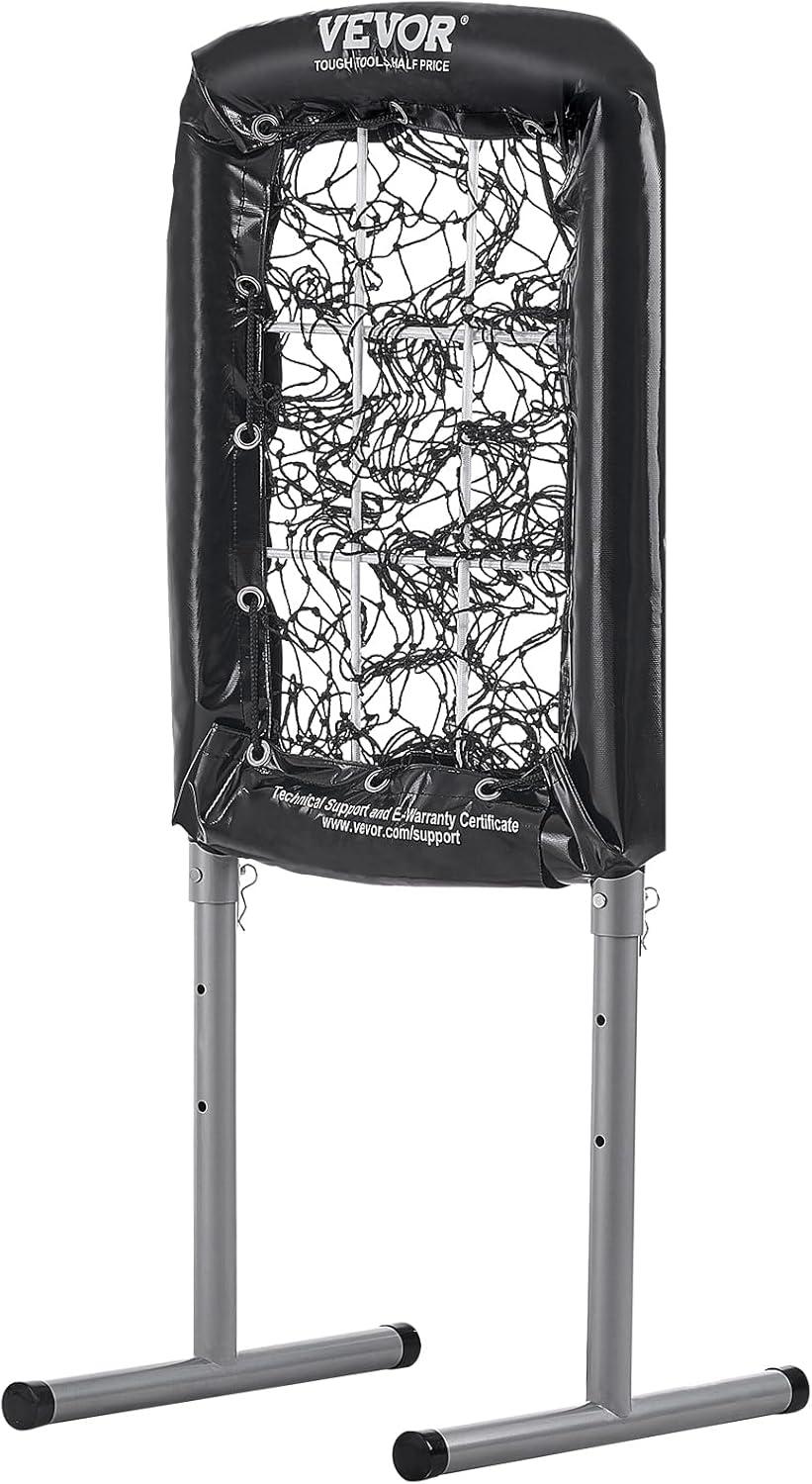 image:imageVEVOR 9 Hole Baseball Net Softball Baseball Training Equipment for Hitting Pitching Practice Heavy Duty Height Adjustable Trainer Aid with Strike Zone amp 4 Ground Stakes for Youth Adults21x29INCH