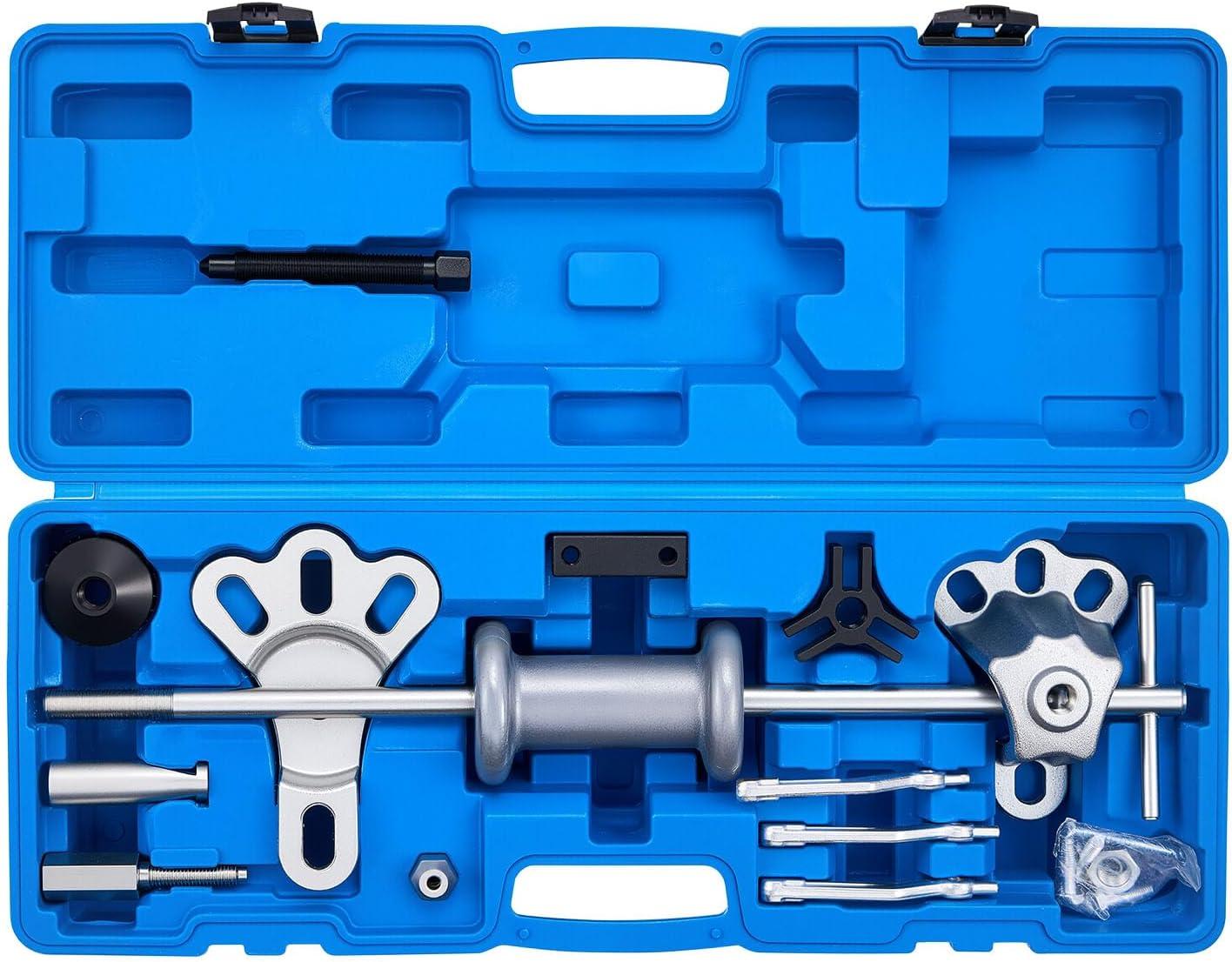 image:imageVEVOR 9Way Slide Hammer Puller Set 15PCS Front Wheel Hub Bearing Remover amp Rear Wheel Axle Hub Dent Shaft Puller Tool Kit Axle Bearing Puller Tool Kit and Slide Hammer Remover Set with Carry Boxslide hammer puller set