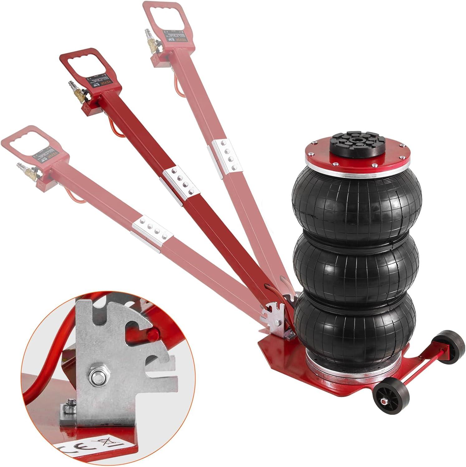 image:imageVEVOR Air Jack 3 Ton6600 lbs Triple Bag Air Jack Air Bag Jack Lift Range 591575 Airbag Jack with Adjustable Long Handle 35 S Fast Lifting for Car Auto Shop Garage3T adjustable Handle
