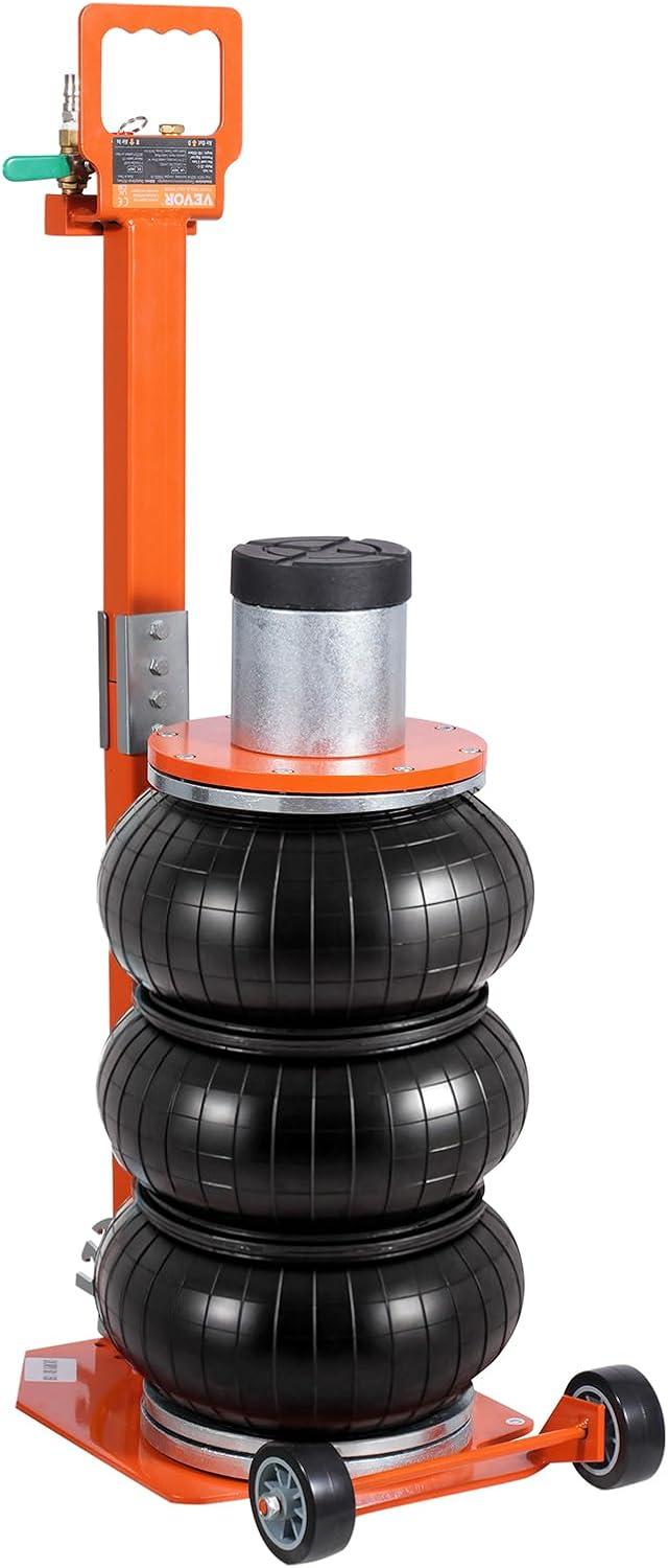 image:imageVEVOR Air Jack 3 Ton6600 lbs Triple Bag Air Jack with Heightened Column Lifting Up to 213 Inch amp Adjustable Handle with Thick Rubber Pad 16S Lifting Pneumatic Bag Jack Fits for Car SUV3Thigh 213inAdjustable Handle