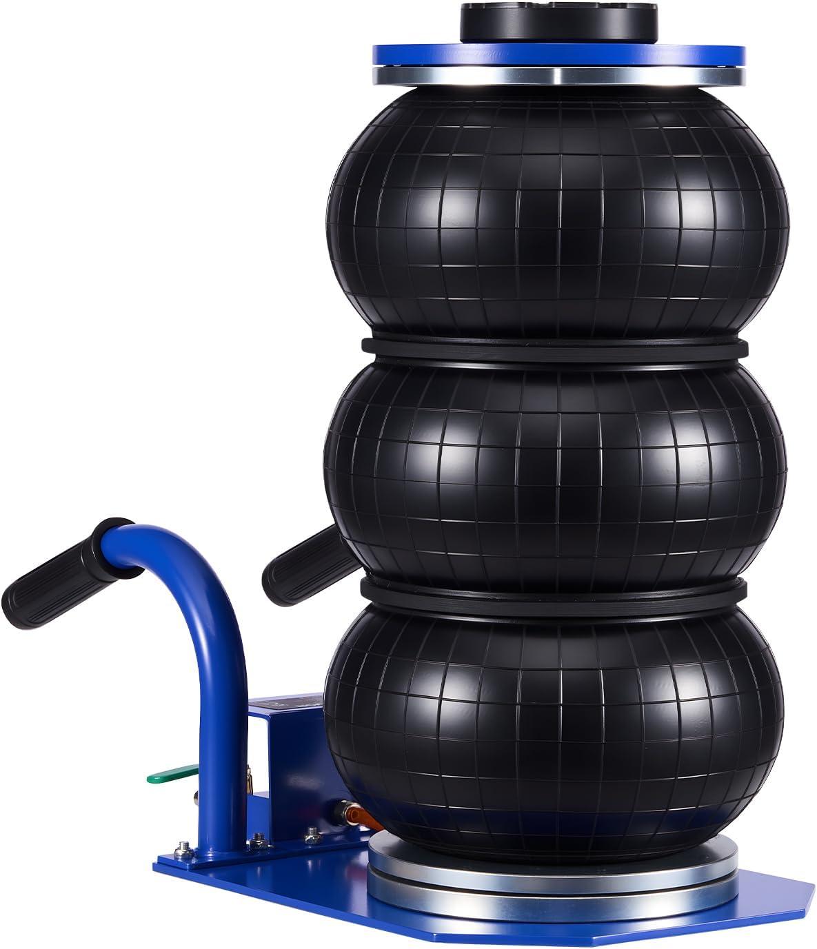 image:imageVEVOR Air Jack 3 Ton6613 lbs Triple Bag Air Jack Airbag with Six Steel Pipes Lift Up to 177 inch450 mm 16 s Fast Lifting Pneumatic with Long Handle amp Rubber Pad for Cars SUVs Pickup TrucksShort Handle