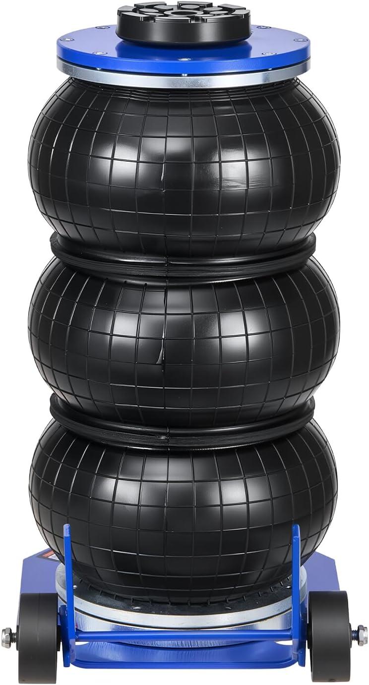image:imageVEVOR Air Jack 3 Ton6613 lbs Triple Bag Air Jack Airbag with Six Steel Pipes Lift Up to 177 inch450 mm 16 s Fast Lifting Pneumatic with Long Handle amp Rubber Pad for Cars SUVs Pickup TrucksLong Handle
